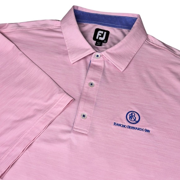 FootJoy Other - FootJoy Polo Shirt Mens 2XL Pink‎ Rancho Bernardo Inn Golf Performance Stretch